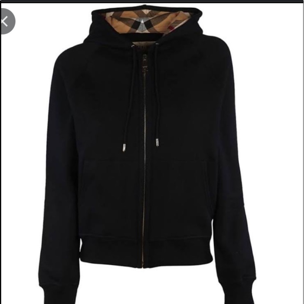 Burberry black zip up